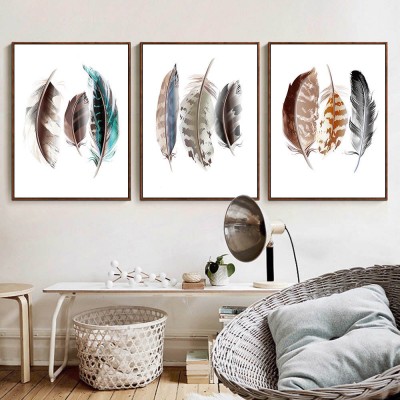 Feather Canvas Poster Picture Print Wall Home Art Decor   302459647536